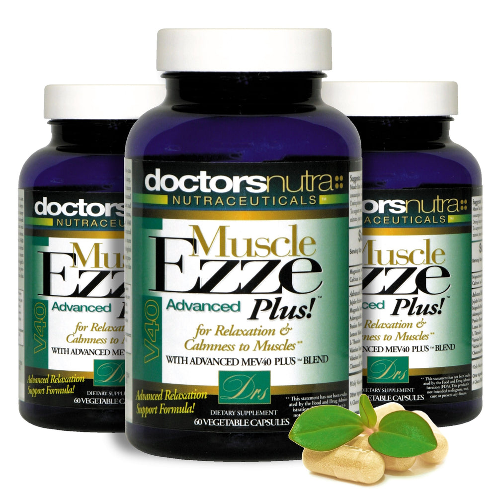 Doctors Nutra Ezze Plus bottle front view for daily relaxation support