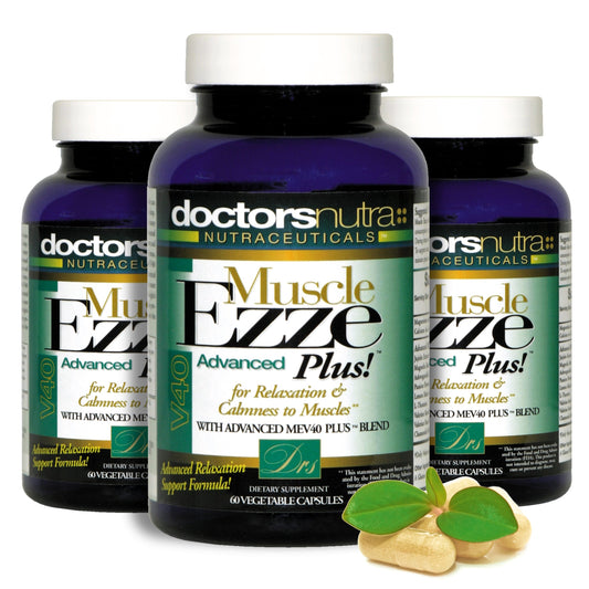 Doctors Nutra Ezze Plus bottle front view for daily relaxation support