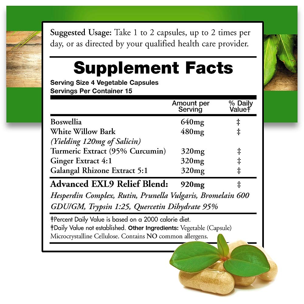 InflamEzze label close-up shows natural ingredients for daily wellness.
