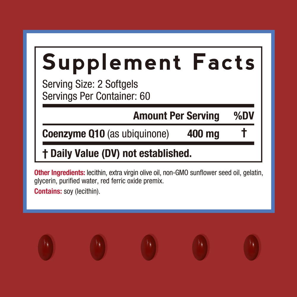 Doctor's Recipes CoQ10 softgels ready to support steady daily energy.