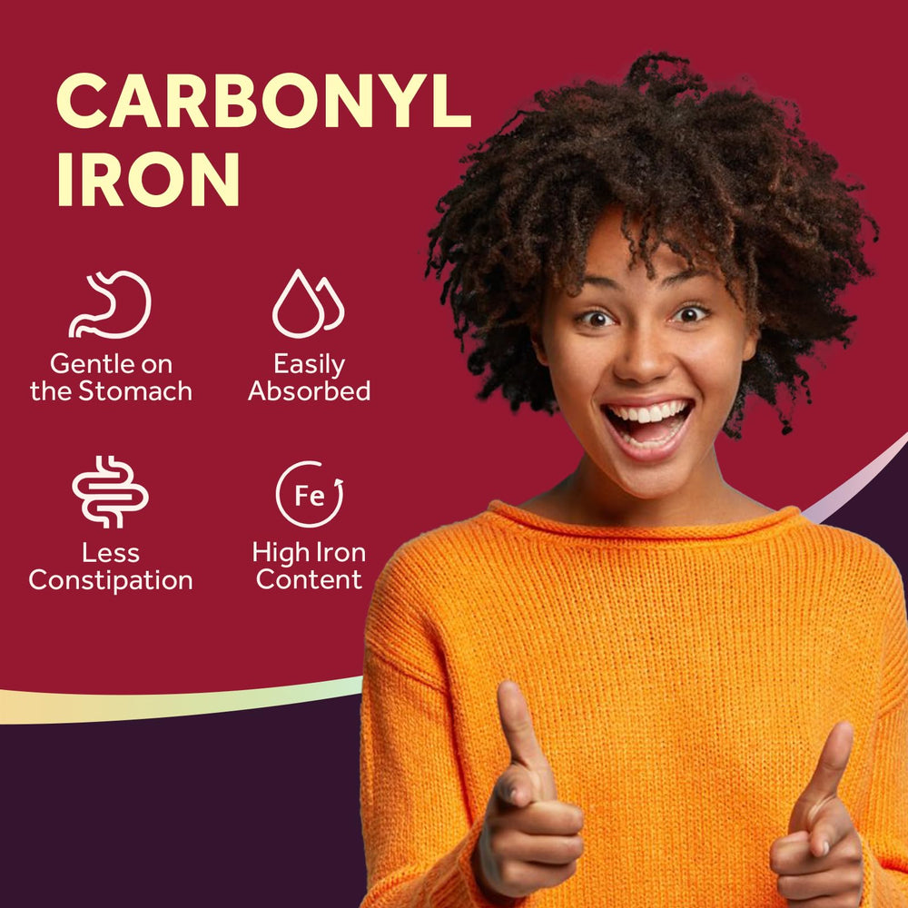Doctor's Recipes Iron label highlights vitamin C for absorption