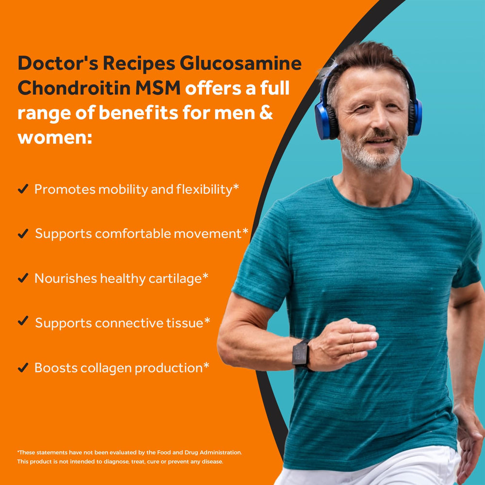 Doctor's Recipes shellfish-free supplement label emphasizing allergen safety.