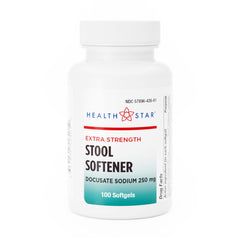 Geri Care Docusate sodium softgel bottle for gentle daily digestive support.