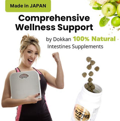 DOKKANABURADAS capsules closeup highlights convenient fibers for gut health.