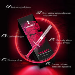 DONEO Private Moisturizing Gel packaging box highlighting pH balance and nourishing ingredients