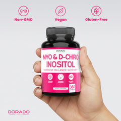 DORADO NUTRITION GMP-certified quality seal on product packaging.