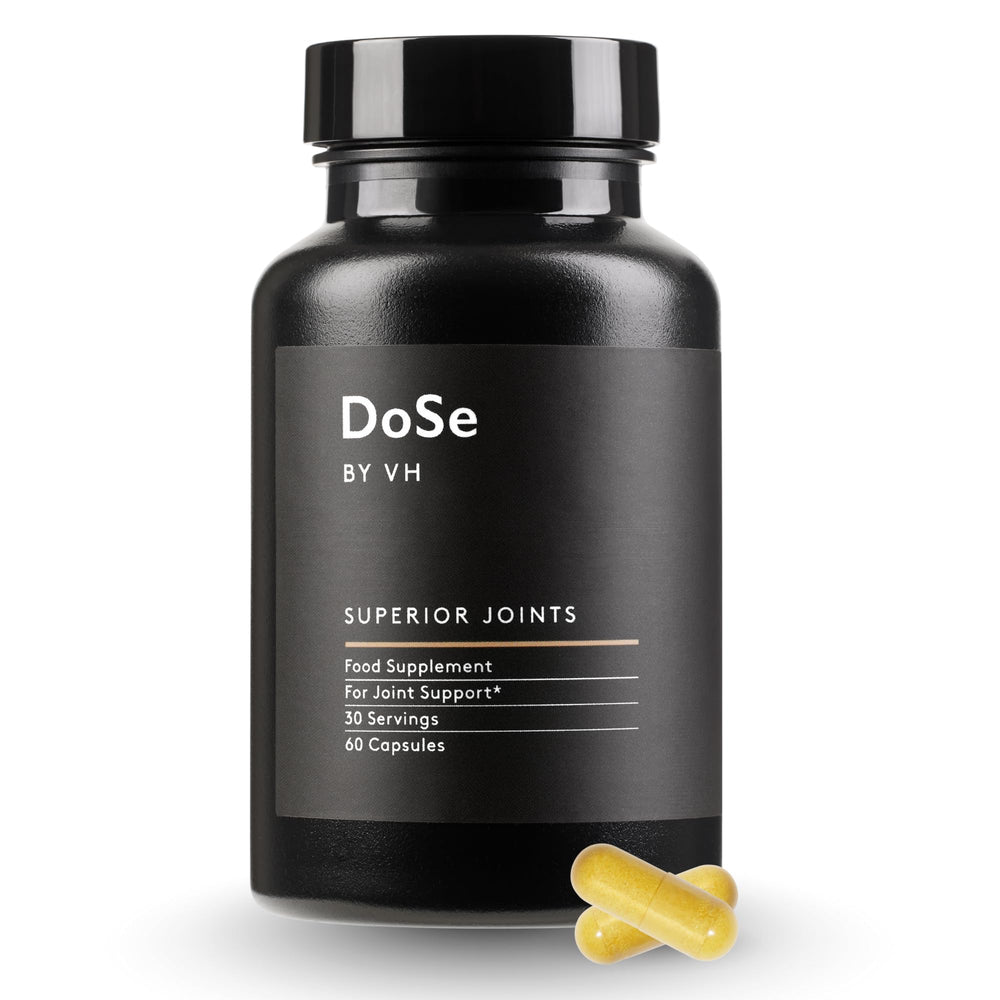 DoSe by VH bottle front view shows NEM blend for flexible movement