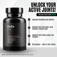 DoSe by VH turmeric-ginger label close-up highlighting herbal flexibility support