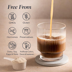 DOSE & CO Vanilla Collagen Creamer in smoothie adds vanilla flavor and nutrition