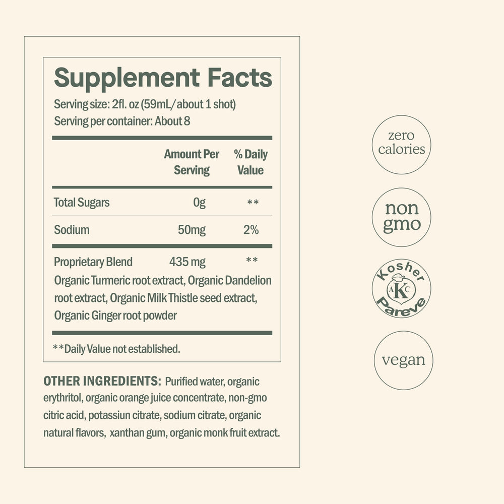 Dose for Your Liver daily 2 oz shot supports regular routine