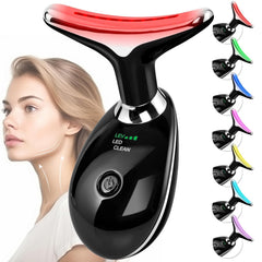 Doset facial massager arc-head gliding along skin improves cream absorption