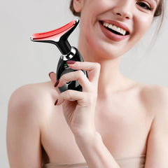Doset red-light-therapy face-neck massager for home use