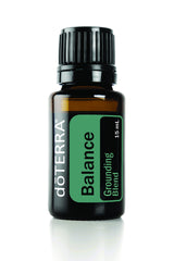 doTERRA Balance grounding blend bottle promoting calm and balanced mood.