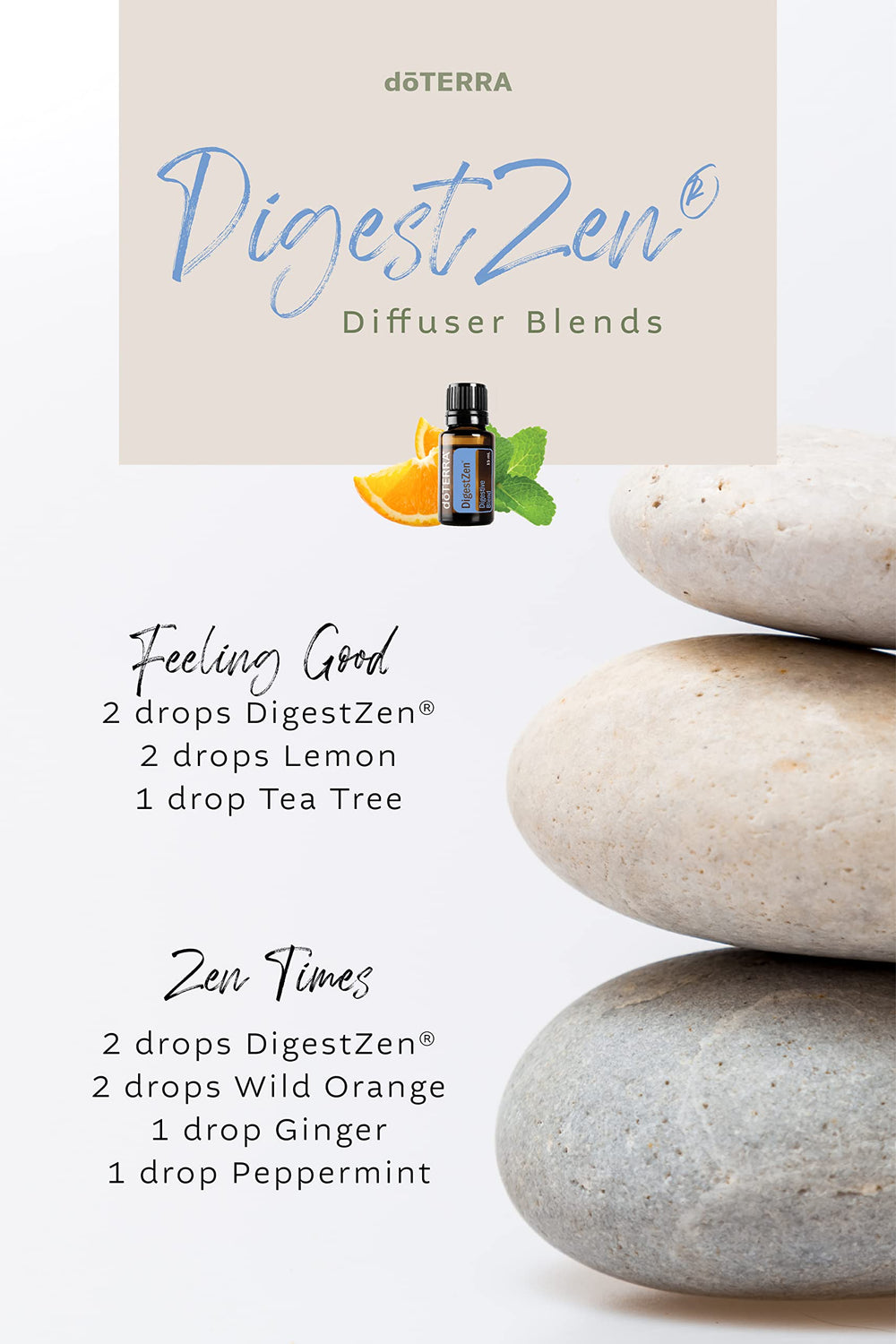 doTERRA DigestZen box packaging emphasizes travel-friendly digestive support.