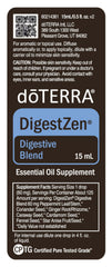 doTERRA DigestZen diffuser-use image suggests soothing aroma for digestion.