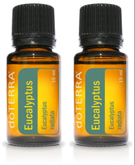 doTERRA Eucalyptus Radiata bottle close-up promoting clear breathing.