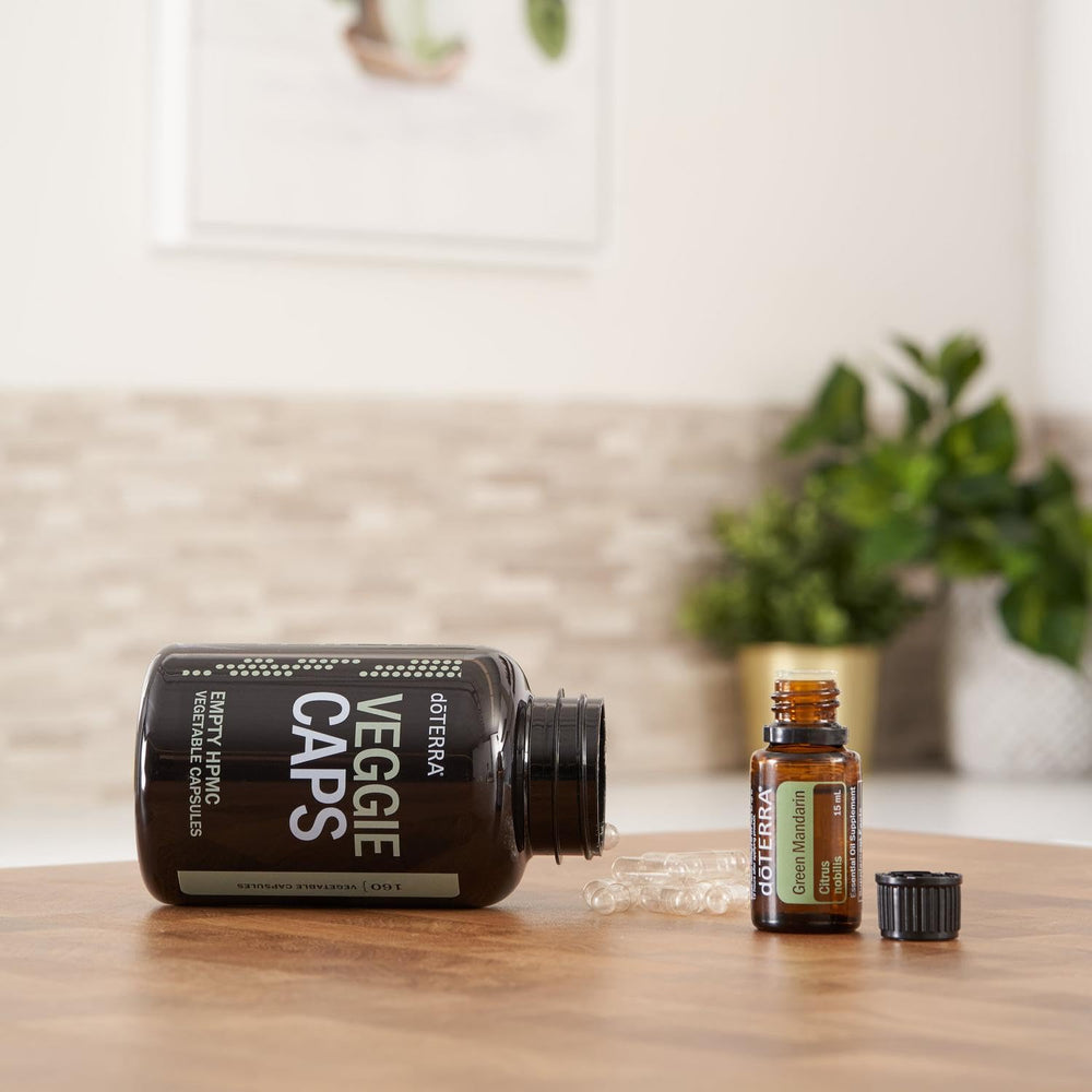 doTERRA Green Mandarin ingredients graphic highlights limonene-rich profile