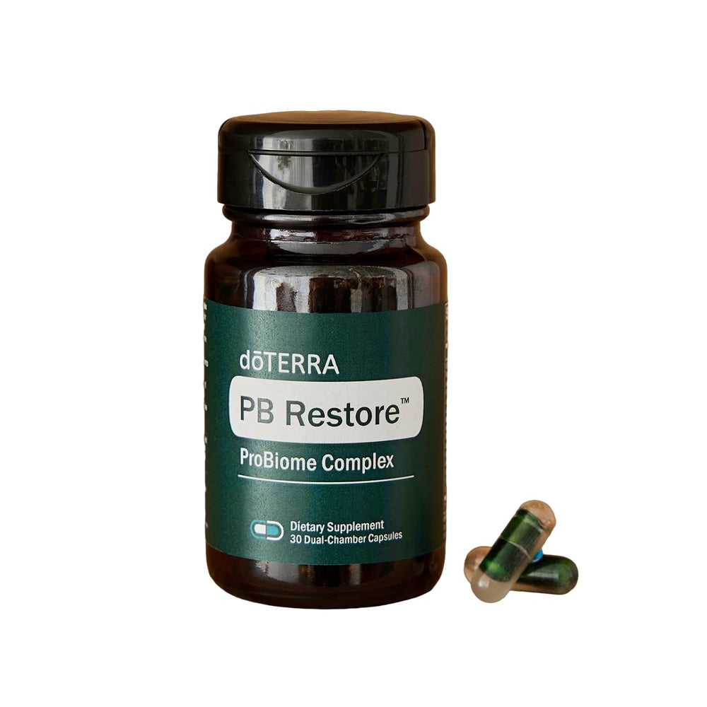 doTERRA PB Restore ProBiome bottle for daily digestive support and gut balance