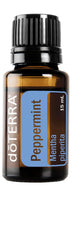 doTERRA Peppermint Oil 15ml bottle for versatile diffusing and blends.