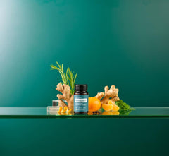 doTERRA RevitaZen+ dual-chamber capsule cross-section shows formulation