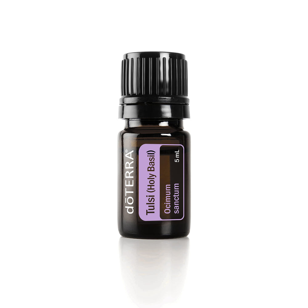 doTERRA Tulsi oil bottle with calming aroma for daily use