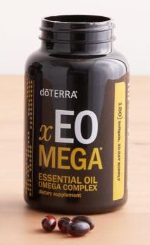 doTERRA xEO Mega capsules close-up show omega-3 and carotenoids