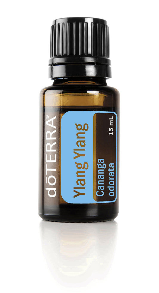 doTERRA Ylang Ylang bottle front with mood enhancing aroma