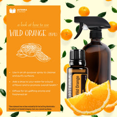 doTERRA Wild Orange dropper showing oil texture for blending.