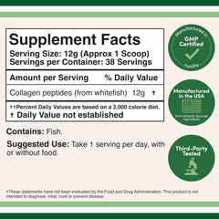 Double Wood Marine Collagen Powder scoop highlights precise 12-gram servings