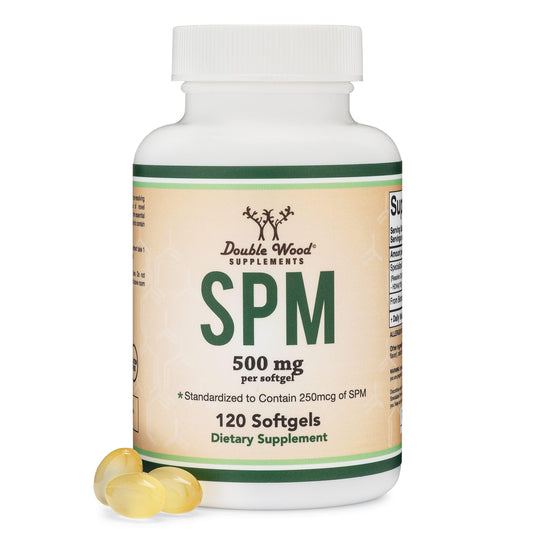Double Wood SPM Max bottle front shows premium packaging for daily wellness