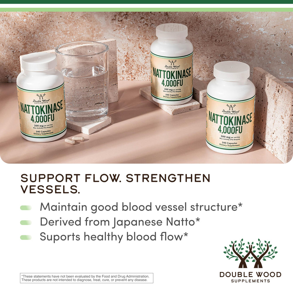 Long-term supply of nattokinase 4,000 FU for ongoing support.
