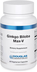 Douglas Laboratories Ginkgo Biloba Max-V bottle front highlighting circulation support.