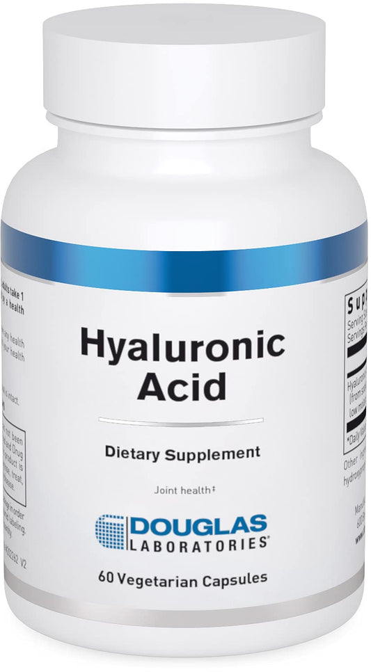 Douglas Laboratories Hyaluronic Acid bottle pour for easy daily supplementation.
