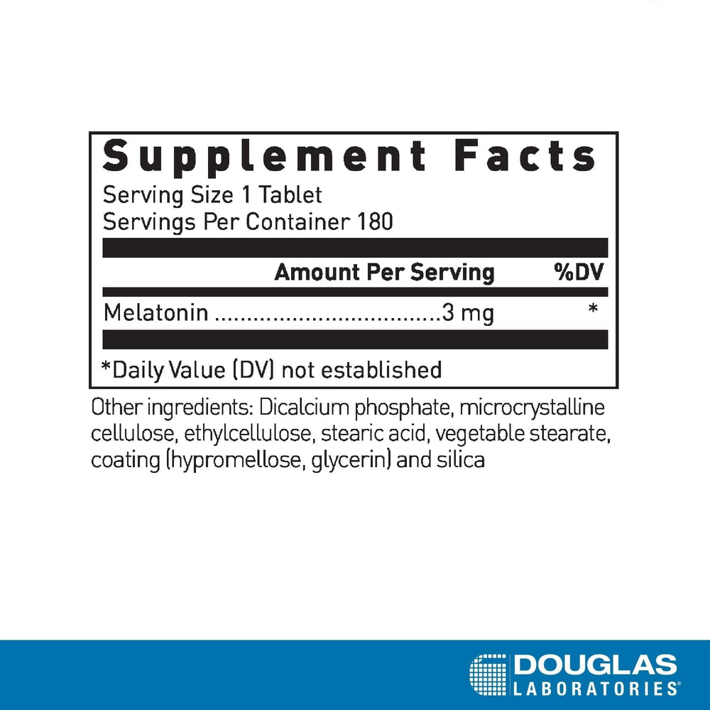 Douglas Laboratories Melatonin Prolonged Release bottle shown for nightly sleep support