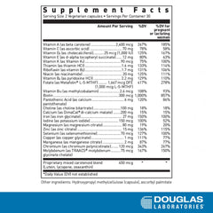 Douglas Laboratories Prenatal capsules close up highlighting bioavailable nutrients for mom