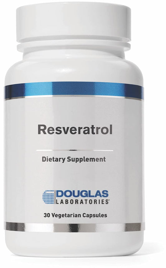 Douglas Laboratories Resveratrol bottle front shows antioxidant support concept
