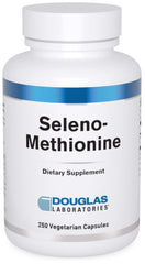 Douglas Laboratories Seleno-Methionine bottle with 200 mcg capsules for daily selenium.