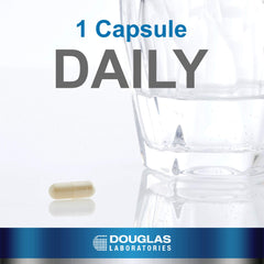 Douglas Laboratories Silymarin capsules front label highlights bottle size and extract.