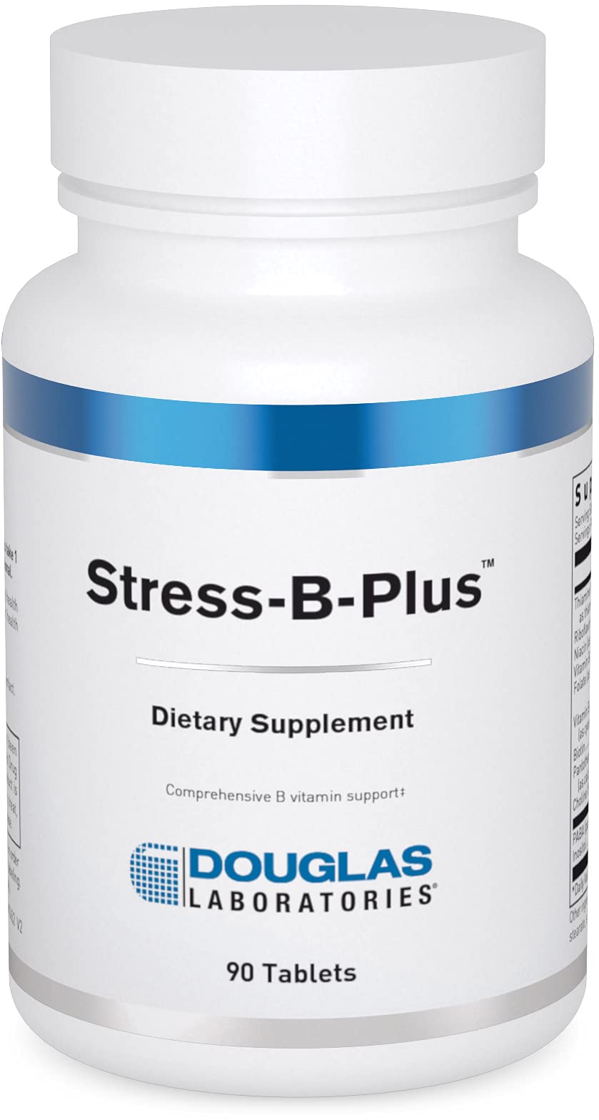 Douglas Laboratories Stress-B-Plus bottle with capsules for daily energy and nervous system support.