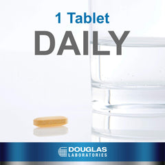 Douglas Laboratories Stress-B-Plus label highlights GMO-free formulation and quality standards.