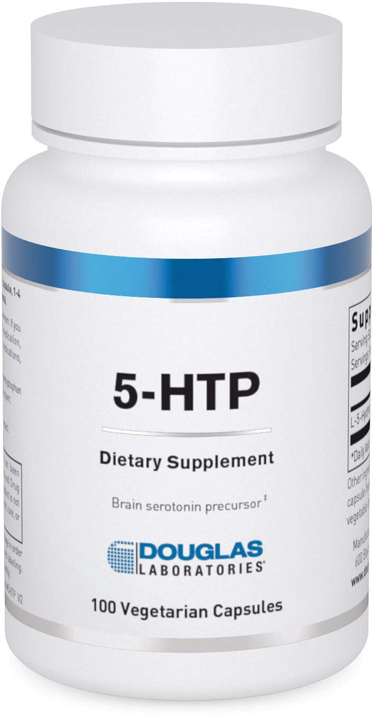 Douglas Laboratories 5-HTP capsules bottle for easy daily supplementation and wellness.