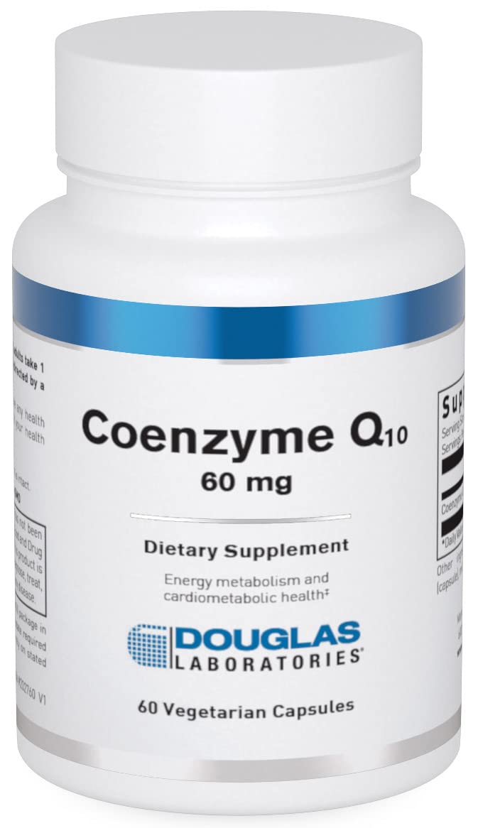 Douglas Laboratories CoQ10 60mg bottle-front showing capsules and label for antioxidant support