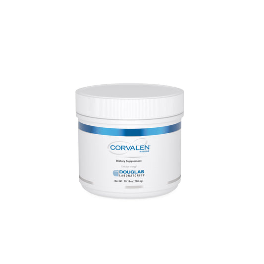 Douglas Laboratories Corvalen bottle showing convenient D-ribose supplementation for daily use.