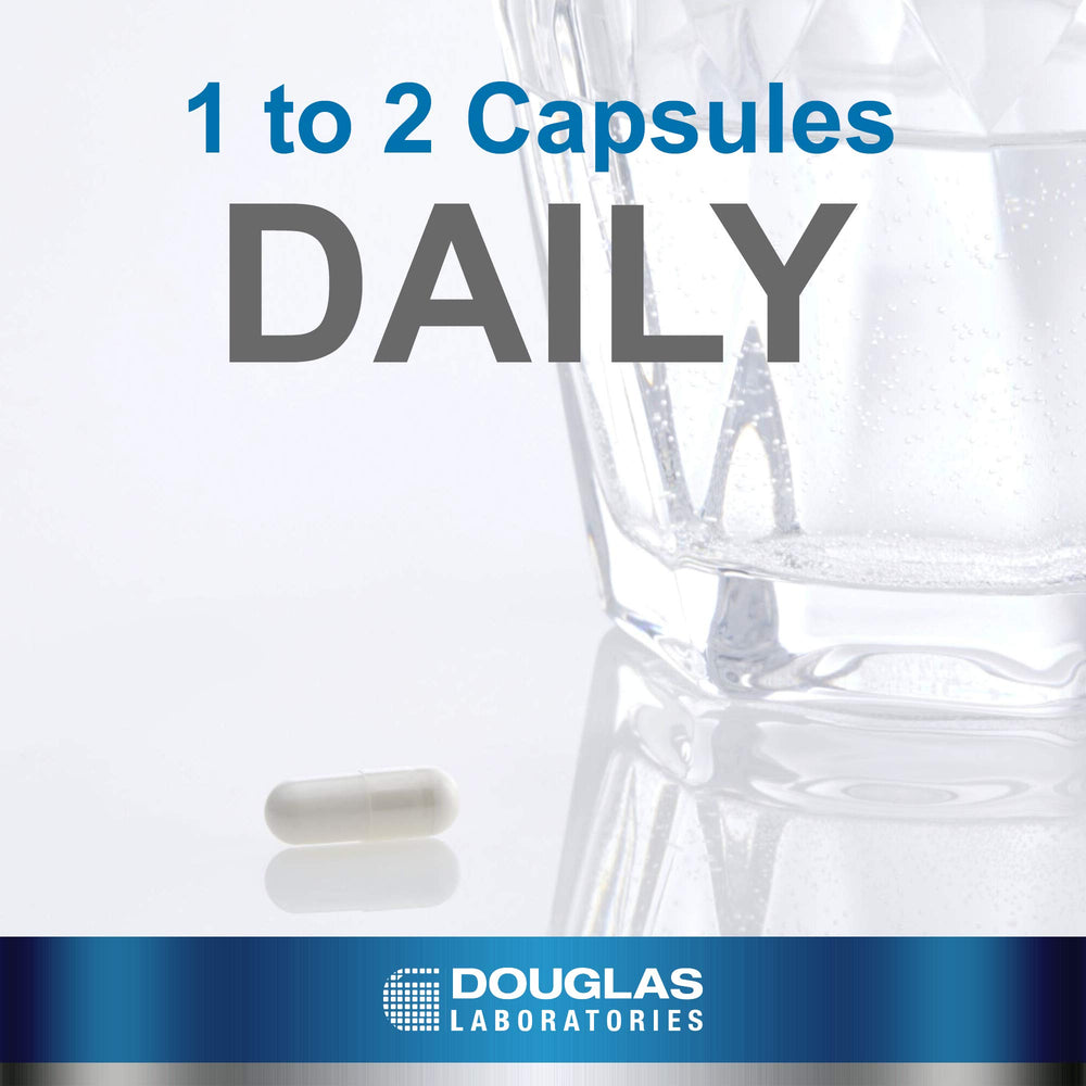 Douglas Laboratories DHEA 25 mg label detail hints at non-GMO and vegetarian ingredients