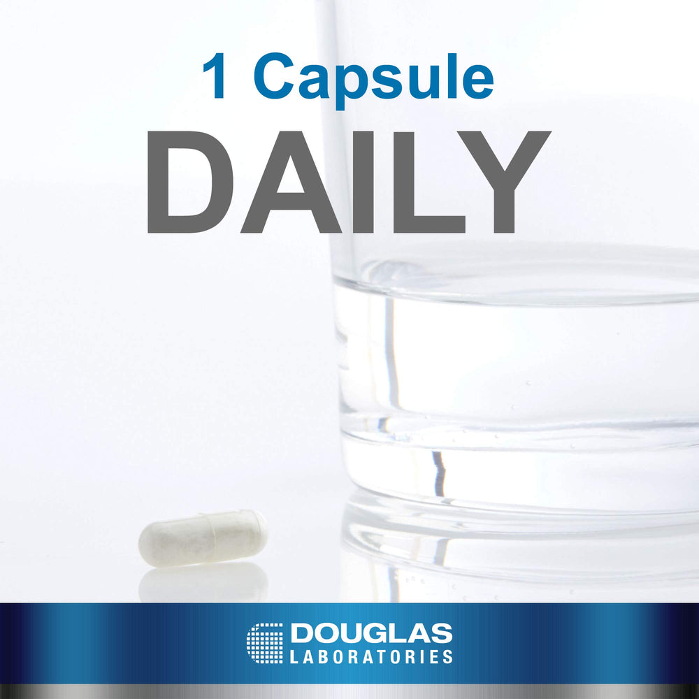 Douglas Laboratories Magnesium/Potassium Aspartate label front emphasizes GMO-free manufacturing.