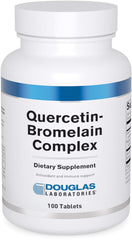 Douglas Laboratories Quercetin Bromelain Complex bottle on a clean surface for daily immune support.