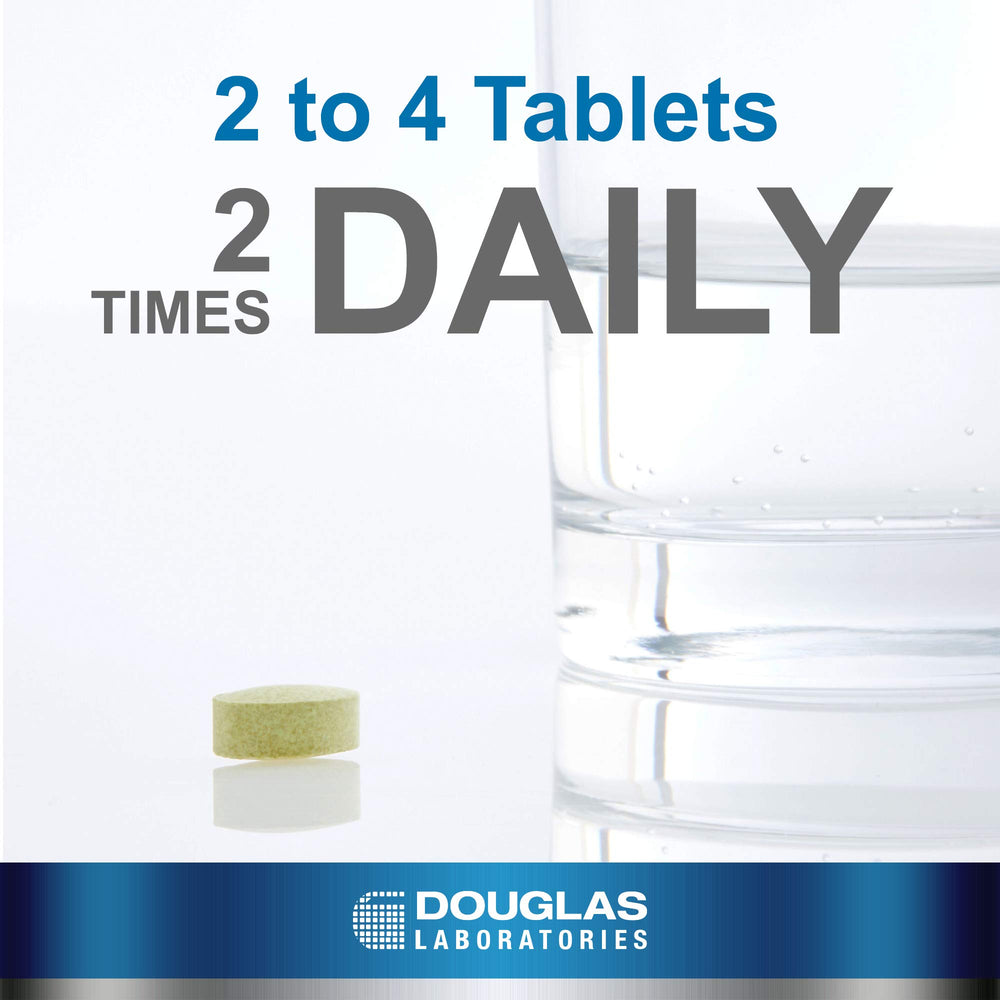 Douglas Laboratories Quercetin Bromelain Complex label detail highlighting ingredients and quality manufacturing.