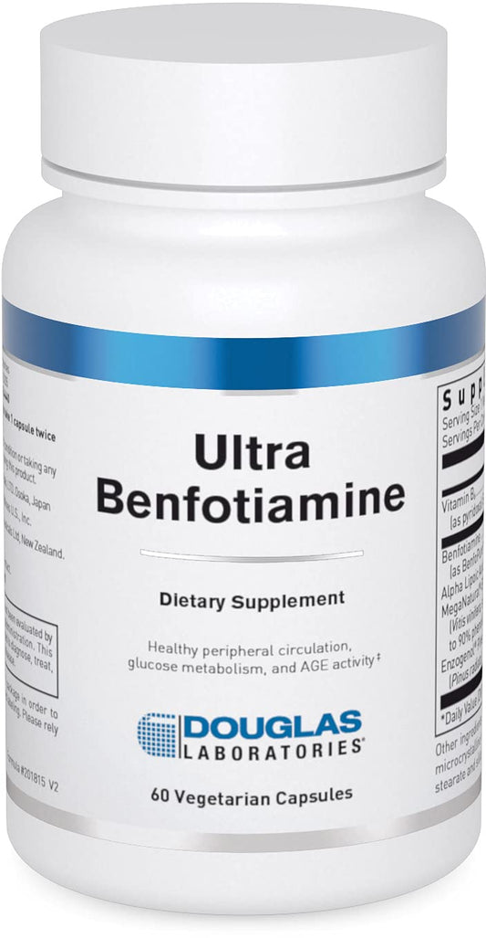 Douglas Laboratories Ultra Benfotiamine bottle, a premium circulation and nerve support option.