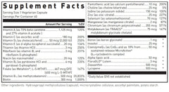 Closeup of Douglas Laboratories Ultra Preventive 1 Daily tablets highlighting high-potency nutrients for immune and heart health.