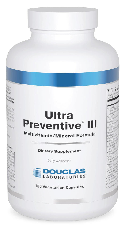 Douglas Laboratories Ultra Preventive III bottle front view supports daily nutrition.
